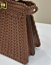 Fortok Fendi Peekaboo Isee U Bag Dark Brown 27×11×21cm - 5