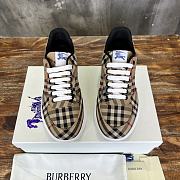 Fortok Burberry Rangleton Checkered Sneakers Beige  - 1
