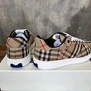 Fortok Burberry Rangleton Checkered Sneakers Beige  - 4