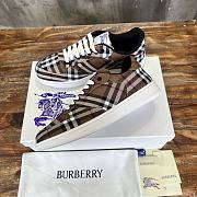 Fortok Burberry Rangleton Checkered Sneakers Dark Brown - 4