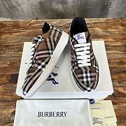 Fortok Burberry Rangleton Checkered Sneakers Dark Brown - 3
