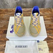 Fortok Burberry Rangleton Checkered Sneakers Yellow & Green - 1