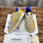 Fortok Burberry Rangleton Checkered Sneakers Yellow & Green - 3