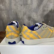 Fortok Burberry Rangleton Checkered Sneakers Yellow & Green - 2