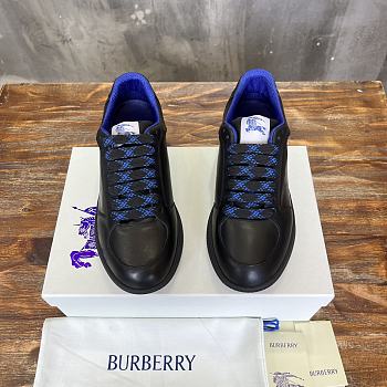 Fortok Burberry Black Leather Stock Sneakers