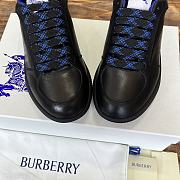 Fortok Burberry Black Leather Stock Sneakers - 5