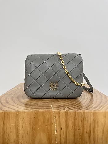 Fortok Loewe Puffer Goya Vintage Grey Bag 23x9x17cm