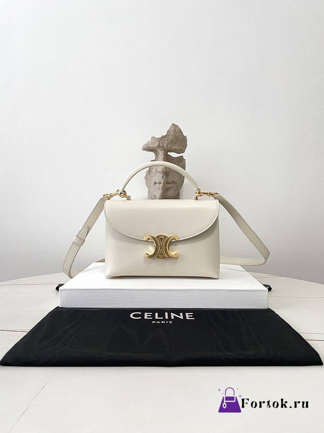 Fortok Celine Teen Nino Bag In White 20.5×13×8cm - 1