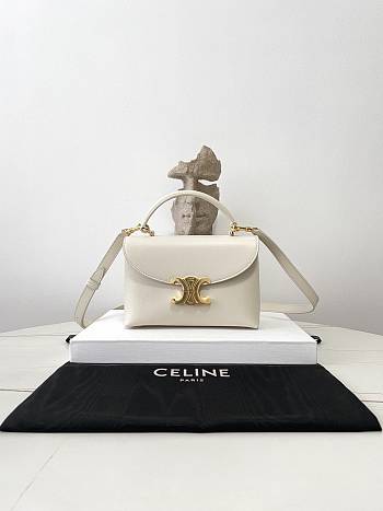 Fortok Celine Teen Nino Bag In White 20.5×13×8cm