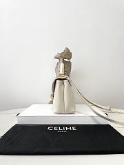 Fortok Celine Teen Nino Bag In White 20.5×13×8cm - 4