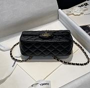 Fortok Chanel 24A Diamond Pattern Rhinestone Handle CF Bag 12x20x6cm - 6