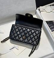 Fortok Chanel 24A Diamond Pattern Rhinestone Handle CF Bag 12x20x6cm - 4