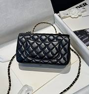 Fortok Chanel 24A Diamond Pattern Rhinestone Handle CF Bag 12x20x6cm - 3