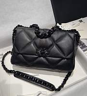 Fortok Chanel So Black 19Bag Flap Bag 16x26x9cm - 1