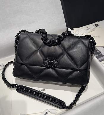 Fortok Chanel So Black 19Bag Flap Bag 16x26x9cm