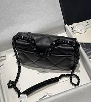 Fortok Chanel So Black 19Bag Flap Bag 16x26x9cm - 5