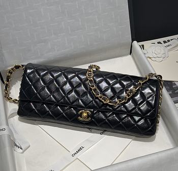 Fortok Chanel 24A Maxi Baguette Clutch Black 18x38x4cm