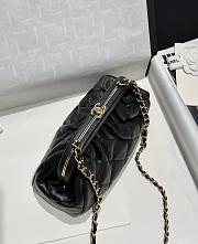 Fortok Chanel 24A Cloud Bag Evening Bag Black 24x16x8cm - 5