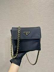 Fortok Prada Vintage Chain Diamond Shoulder Bag Black 1BD648 18x17x5cm - 1