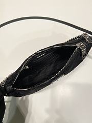 Fortok Prada Underarm Bag Black 1BH026 25x14x6.5cm - 4