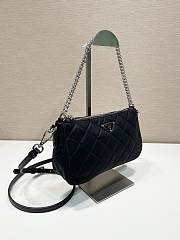 Fortok Prada Underarm Bag Black 1BH026 25x14x6.5cm - 2