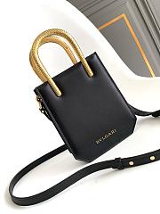 Fortok Bvlgari Serpenti Tote Bag Black 13x17.5x5.5cm  - 1