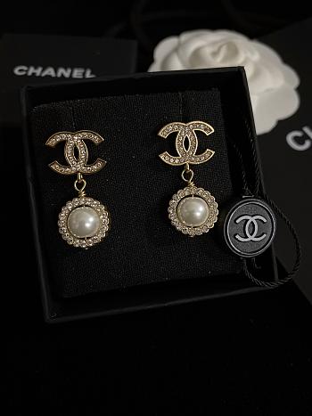 Fortok Chanel Sunflower Pearl Earrings