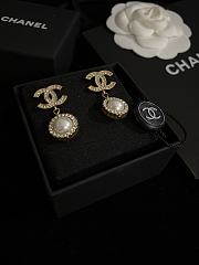 Fortok Chanel Sunflower Pearl Earrings - 2