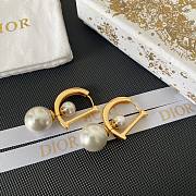 Fortok Dior Letter Size Bead Earrings - 6
