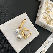 Fortok Dior Letter Size Bead Earrings - 5