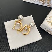 Fortok Dior Letter Size Bead Earrings - 4
