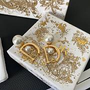 Fortok Dior Letter Size Bead Earrings - 3