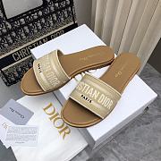  Fortok Dior Dway Natural Raffia And Beige Embroidered Cotton - 2