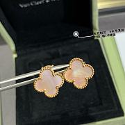 Fortok  Van Cleef & Arpels Four-Leaf Clover Natural Pink Earrings - 1