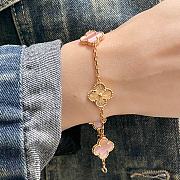 Fortok Van Cleef & Arpels Five Five-flower Four-leaf Clover Natural Pink Bracelet - 6