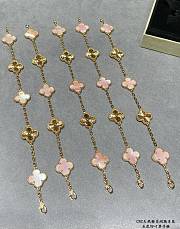 Fortok Van Cleef & Arpels Five Five-flower Four-leaf Clover Natural Pink Bracelet - 2