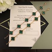 Fortok Van Cleef & Arpels Green Four-leaf Clovers Bracelet - 3