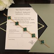 Fortok Van Cleef & Arpels Green Four-leaf Clovers Bracelet - 4