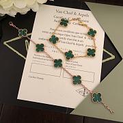 Fortok Van Cleef & Arpels Green Four-leaf Clovers Bracelet - 6
