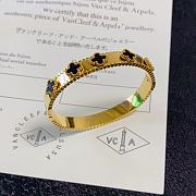 Fortok Van Cleef & Arpels Black/ White Four-leaf Clover Bracelet - 4