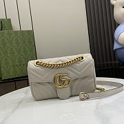 Fortok Gucci GG Marmont Bag in Light Grey 446744 22x13x6cm - 1