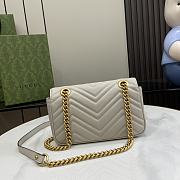 Fortok Gucci GG Marmont Bag in Light Grey 446744 22x13x6cm - 2