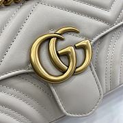 Fortok Gucci GG Marmont Bag in Light Grey 446744 22x13x6cm - 6