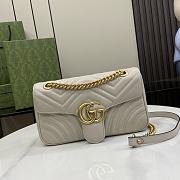 Fortok Gucci GG Marmont Bag in Light Grey 443497 26x13x6cm - 1