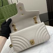 Fortok Gucci GG Marmont Bag in Light Grey 443497 26x13x6cm - 6