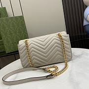 Fortok Gucci GG Marmont Bag in Light Grey 443497 26x13x6cm - 5