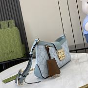Fortok Gucci GG Padlock Shoulder Bag Blue 811705 26.5x13.5x4.5cm - 4