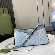 Fortok Gucci GG Padlock Shoulder Bag Blue 811705 26.5x13.5x4.5cm - 3
