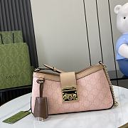 Fortok Gucci GG Padlock Shoulder Bag Pink 811705 26.5x13.5x4.5cm - 1