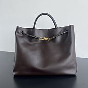 Fortok Bottega Veneta Andiamo Handbag Dark Brown 709683 42x35x18cm - 1